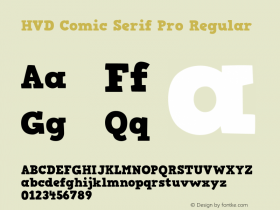 HVD Comic Serif Pro Regular Version 1.000 2007 initial release Font Sample