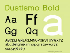 Dustismo Bold Version 1.06 2003 Font Sample
