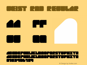 GEIST RND Regular Version 1.000 2006 initial release Font Sample