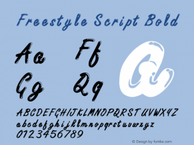 Freestyle Script Bold 1.0 Mon Aug 28 19:15:14 1995 Font Sample