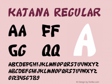 Katana Regular 2 Font Sample