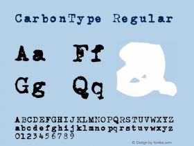 CarbonType Regular Updated Feb. 2007图片样张