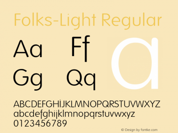 Folks-Light Regular 1.0 2002-12-31图片样张