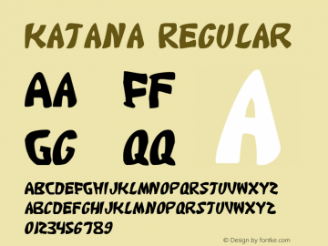 Katana Regular 1 Font Sample