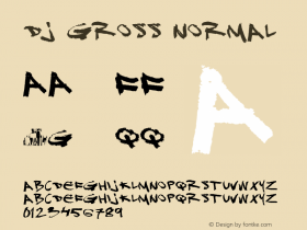 DJ Gross Normal 1.0 Thu Aug 09 23:27:02 2001 Font Sample