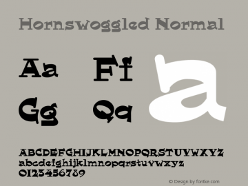 Hornswoggled Normal 1.0 Sat Oct 23 11:30:53 1999 Font Sample