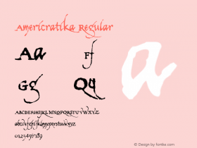 Americratika Regular 001.000 Font Sample