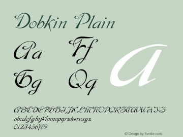 Dobkin Plain Altsys Fontographer 3.3  3/13/92图片样张