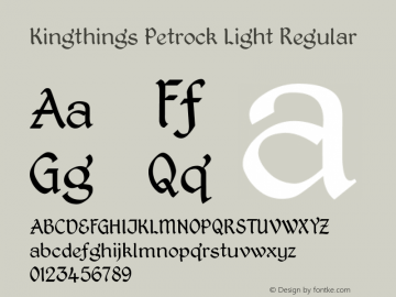 Kingthings Petrock Light Regular 2.0图片样张