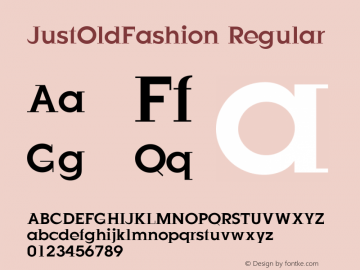 JustOldFashion Regular 1.0 2003-04-03图片样张