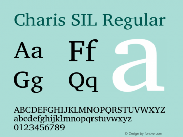 Charis SIL Regular Version 4.104图片样张