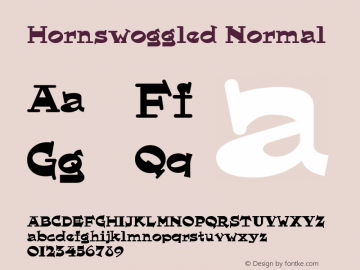 Hornswoggled Normal 1.0 Sat Oct 23 11:30:53 1999 Font Sample