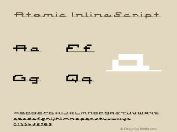 Atomic InlineScript Macromedia Fontographer 4.1 1/15/02 Font Sample