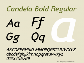 Candela Bold Regular 001.000 Font Sample