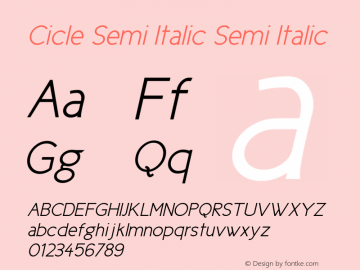 Cicle Semi Italic Semi Italic 001.000图片样张