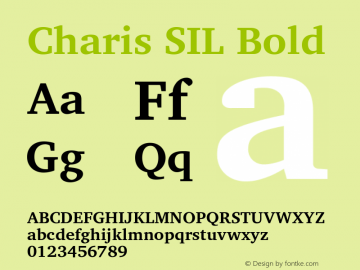 Charis SIL Bold Version 4.104图片样张