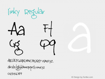Jinky Regular Macromedia Fontographer 4.1.5 9/25/05 Font Sample