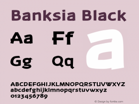 Banksia Black Altsys Fontographer 4.0 9/5/2001图片样张