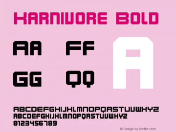 Karnivore Bold 1 Font Sample