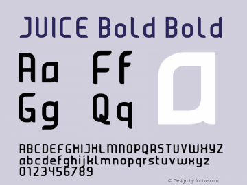 JUICE Bold Bold Version 1.00 December 24, 2008, initial release图片样张