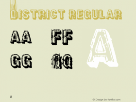 District Regular Version 1.00 November 8, 2008, initial release Font Sample