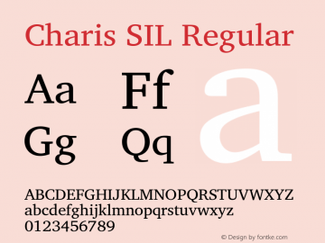 Charis SIL Regular Version 4.104图片样张