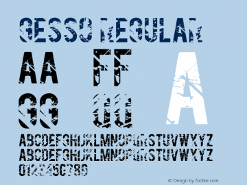 Gesso Regular Gesso Version 1.00 Font Sample