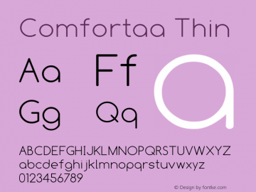 Comfortaa Thin Version 1.00 November 21, 2008, initial release Font Sample
