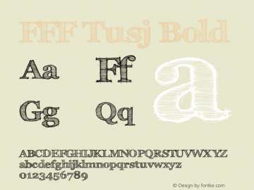 FFF Tusj Bold Version 1.0 Font Sample