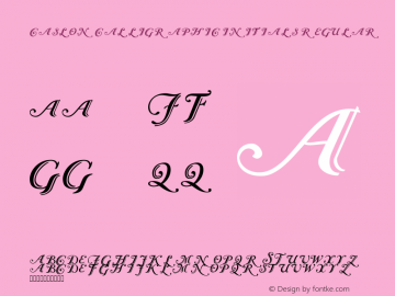 Caslon Calligraphic Initials Regular OTF 1.000;PS 001.000;Core 1.0.29 Font Sample