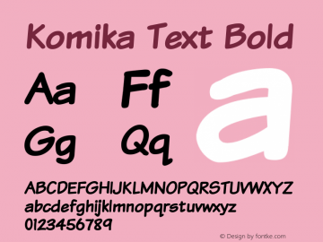 Komika Text Bold 2.0 Font Sample