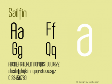 Sailfin ☞ Version 1.000 2011 initial release;com.myfonts.activesphere.sailfin.sailfin.wfkit2.3DRS图片样张
