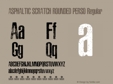 ASPHALTIC SCRATCH ROUNDED PERSO Regular Version 1.000图片样张