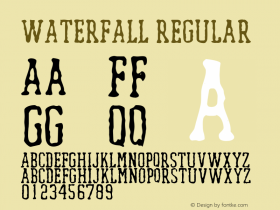 WATERFALL Regular Version 1 Font Sample