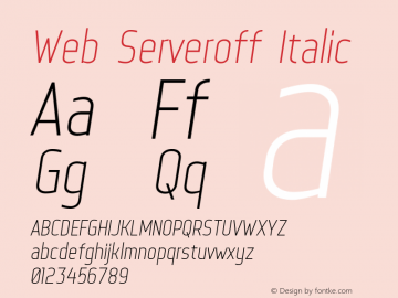 Web Serveroff Italic 1.0图片样张