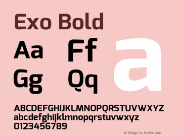 Exo Bold Version 1.00图片样张