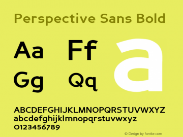 Perspective Sans Bold Altsys Fontographer 4.0 18/1/2001 Font Sample