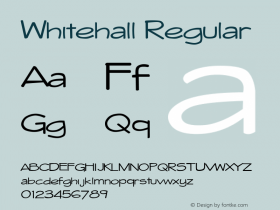 Whitehall Regular Updated May 2007 Font Sample