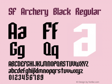 SF Archery Black Regular ver 2.0; 2001. Freeware.图片样张