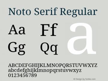 Noto Serif Regular Version 1.02图片样张