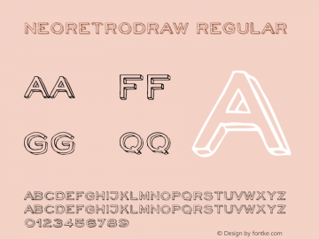 NeoRetroDraw Regular Macromedia Fontographer 4.1.5 18.07.2004 Font Sample