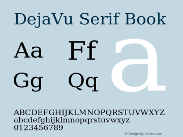 DejaVu Serif Book Version 2.29 Font Sample