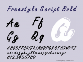 Freestyle Script Bold FreestyleScriptITC-Bold Font Sample