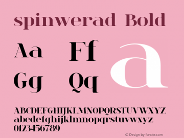 spinwerad Bold Version 0.3图片样张