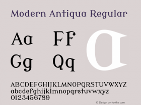 Modern Antiqua Regular Version 1.0图片样张