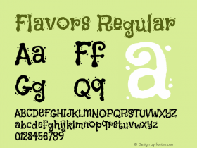 Flavors Regular Version 1.000 Font Sample