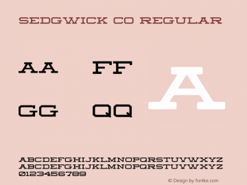 Sedgwick Co Regular Version 001.000 Font Sample