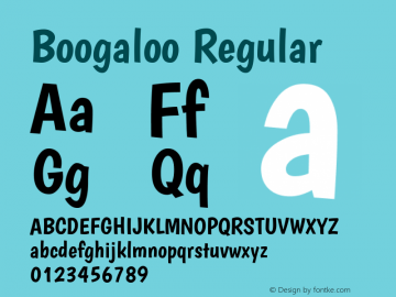 Boogaloo Regular Version 1.001 Font Sample