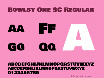 Bowlby One SC Regular Version 1.2 Font Sample