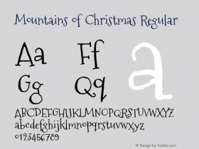 Mountains of Christmas Regular Version 1.000 Font Sample